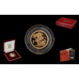 United Kingdom Gold Proof 2001 Half Sovereign. Ltd Edition of 7,500 - This Coin Is No 2717.