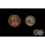Collection of Four Bronze Commemorative Medallions Victoria 1837-1901 Official Jubilee Medal in