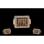 Gents 14ct Rose Gold Excellent Quality Diamond Set Cluster Ring of attractive design and form.