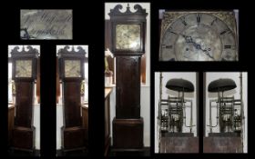 John Wignall of Ormskirk 1777 - 1809 30 Hour Oak Longcase Clock - of typical form,