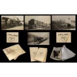 Railway Interest 32 Locomotive Photographs and Postcards LMS etc ( 20 Photographs & 12 Postcards )