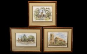 Three Original Watercolour Paintings - b