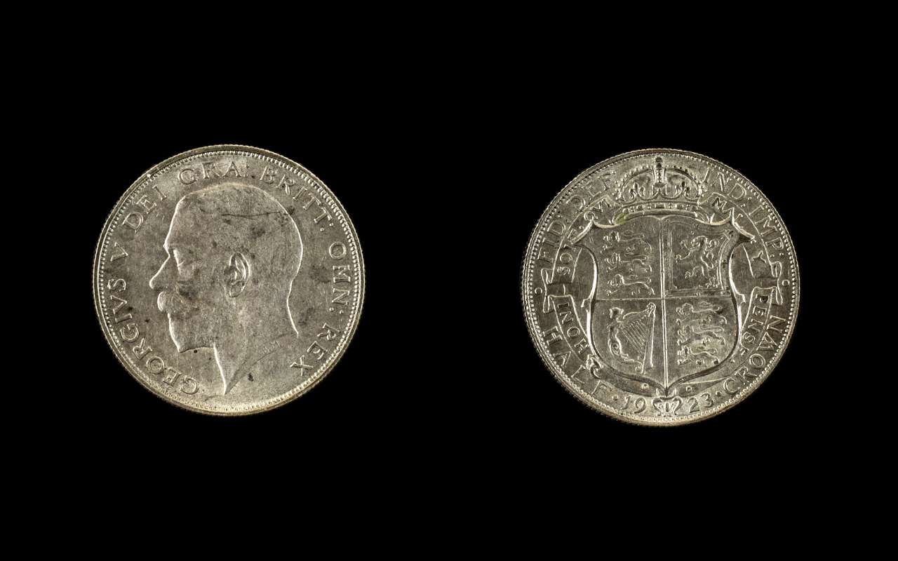 1923 George V Half Crown condition VF to