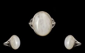 Moonstone Solitaire Ring, 18.5cts of moo