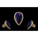 A Large & Impressive 9ct Gold Blue Stone