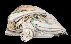 Collection of Vintage Linen including cr