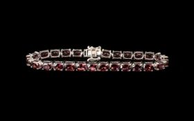 Garnet Tennis Bracelet, 23.5cts of the d