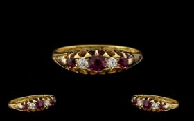 18ct Gold Attractive Edwardian Period Ru