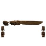 African Carved Wooden Paper Knife The Hi