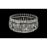Large Cut Glass Fruit Bowl - 9" in Diame