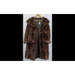 Ladies Musquash Coat in rich brown colou