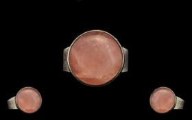 Nefrom Danish Silver Ring, with cabochon