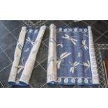 2 x Terrace Dragonfly Blue Outdoor Rugs.
