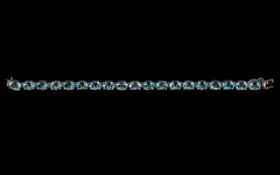 Sky Blue Topaz Tennis Bracelet, 42cts of