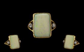 Antique Period 18ct Gold Attractive Opal