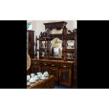 Large Edwardian Mahogany Mirrored Back S