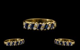 18ct Gold Nice Quality Sapphire and Diam