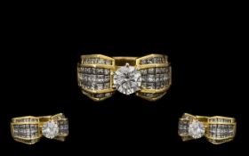 18ct Gold Stunning Diamond Set Dress Rin