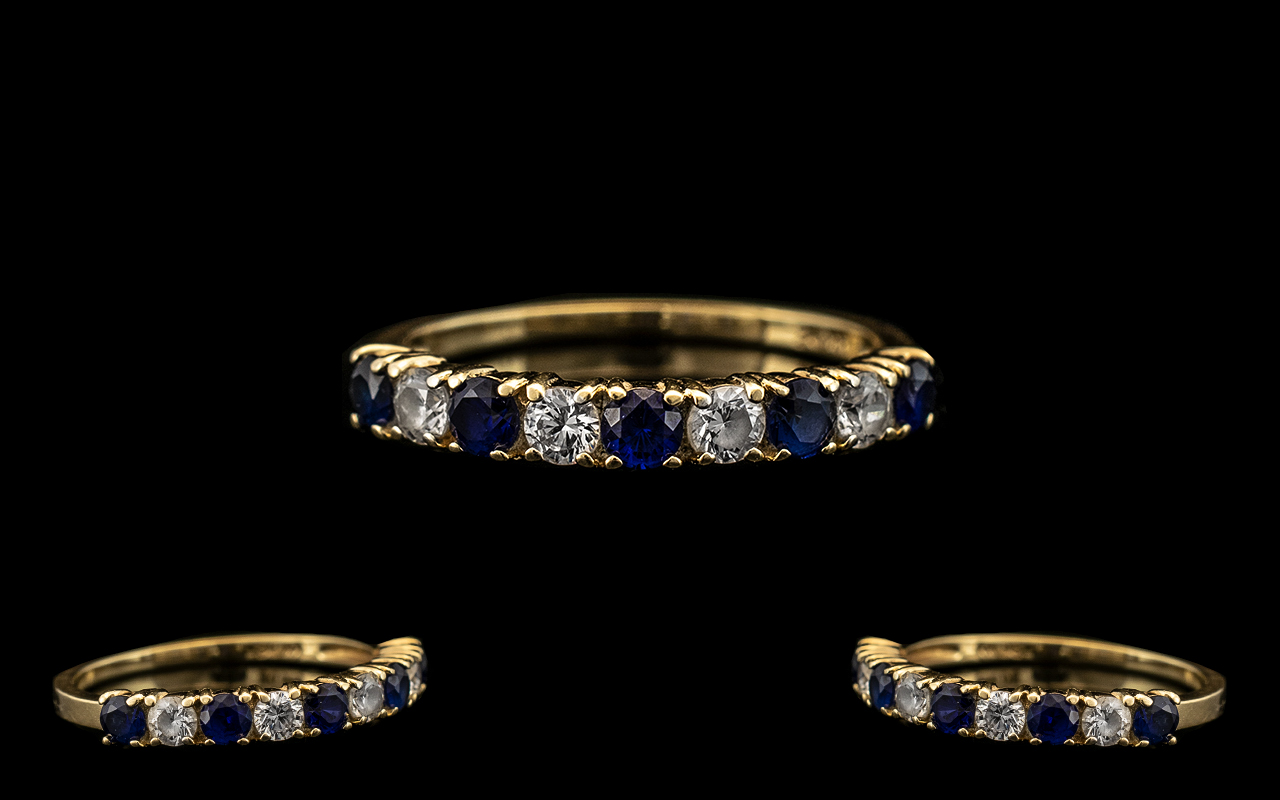 14ct Diamond and Sapphire Ring, Diamonds