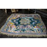 A Large Middle Eastern Silk Embroiled Fr