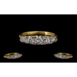 18ct Yellow Gold - Attractive 5 Stone Di