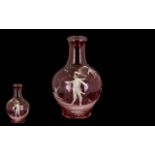 Victorian Mary Gregory Cranberry Glass