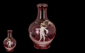 Victorian Mary Gregory Cranberry Glass