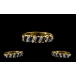 18ct Gold Nice Quality Sapphire and Diam