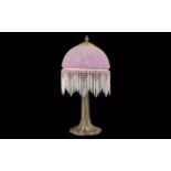 1920's Style Table Lamp of Pleasing Form with a Glass Shade.