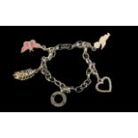 Thomas Sabo Silver Charm Bracelet, Genuine Thomas Sabo Bracelet,