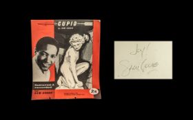 Sam Cooke Autograph In Pencil on A 1960's Page with Sheet Music.