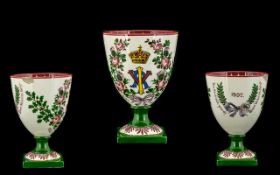 Wemyss Commemorative Queen Victoria Goblet - Date 1897. Probably Decorated by Karel Nekola,