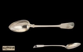 William IV Silver Serving Spoon Plain Fiddle Pattern, Hallmarked For Chester S 1836,