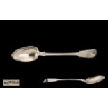 William IV Silver Serving Spoon Plain Fiddle Pattern, Hallmarked For Chester S 1836,