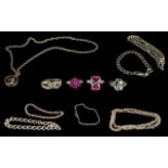 A Small Collection of Sterling Silver Jewellery, All Fully Hallmarked for Silver,