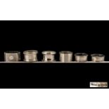 Collection of Solid Silver Napkin Rings to Include Charles Horner and Others,