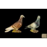 Two Beswick Pigeons In grey And Brown, Both Impressed To Underside “Beswick England 1383” Height 5.