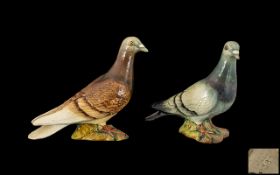 Two Beswick Pigeons In grey And Brown, Both Impressed To Underside “Beswick England 1383” Height 5.