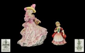 Royal Doulton Figures ( 2 ) Flowers of Love HN3701 And Valerie HN2107.