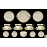 Royal Doulton 'Clarendon' Dinner Service comprising 6 cups, 6 saucers, 6 side plates, 6 bowls, 5