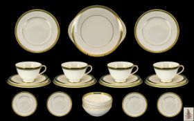 Royal Doulton 'Clarendon' Dinner Service comprising 6 cups, 6 saucers, 6 side plates, 6 bowls, 5