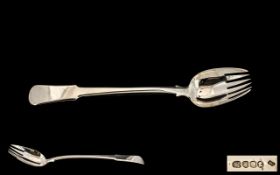 George III Silver Salad Server Plain Fiddle Pattern,