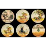 Royal Doulton Large Series Ware Chargers, Measuring 13 Inches In Diameter. ( 6 ) In Total.