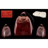 Cartier - Superb Quality Back-Pack Collectors Bag, In Burgundy Polyurethane Leather.