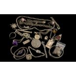 Excellent Collection of Sterling Silver Jewellery ( Est 25 Pieces ) All Marked for Silver and In