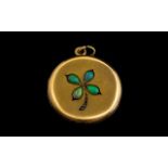 14ct Gold Opal Locket, The Locket Is In Wonderful Condition and has a Flower Opal Design to Front,