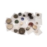 A Small Mixed Lot of Coins and Tokens to include a 1797 two pence, three modern plastic tokens,