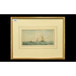 Richmond Markes (fl.1890-1920) Watercolour Rounding the Buoy. Initialled. Measures 4.75 x 9.75.