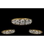 Antique Period - Superb Quality and Stunning 5 Stone Diamond Set Dress Ring, Gallery Setting.