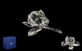 Swarovski - Crystal ' Rose ' Blossom. Code / Num 890289. With Box / Certificate and Booklet.